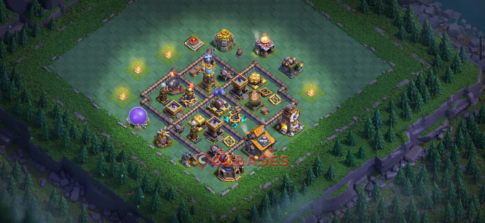 BH10 Anti 2 star Layout 12 - #asymmetric, #anti 2 stars base layout with copy link for Clash of Clans 2026