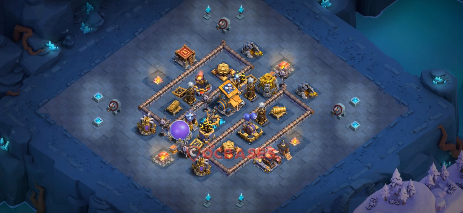 BH10 Anti 3 star Layout 1 - ring, anti 3 stars base layout with copy link for Clash of Clans 2026