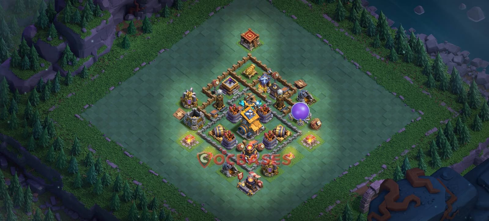 BH10 Anti 3 star Layout 5 - #asymmetric, #anti 2 stars base layout with copy link for Clash of Clans 2026