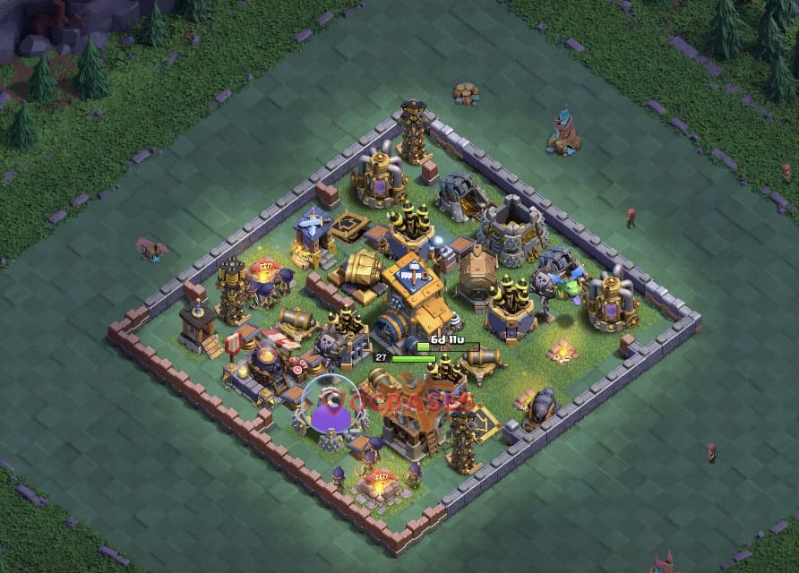 BH10 Anti 3 star Layout 10 - ring, anti hog base layout with copy link for Clash of Clans 2026