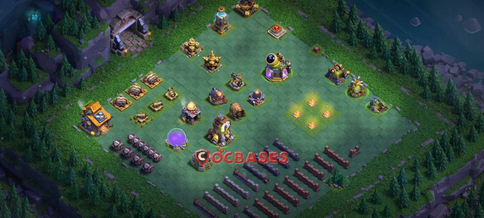 BH10 War Layout 24 - #asymmetric base layout with copy link for Clash of Clans 2026
