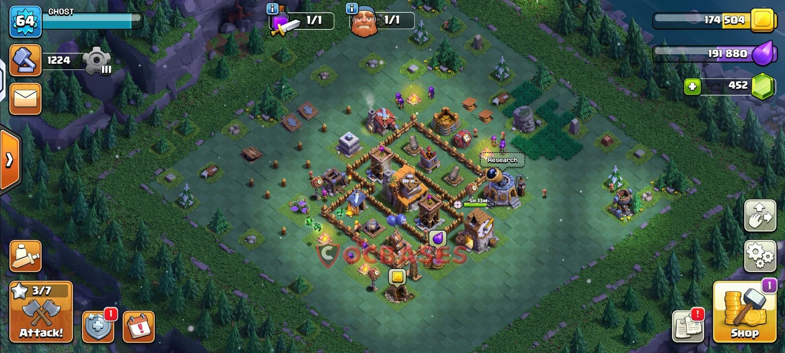 BH4 Anti 2 star Layout 13 - #compact, #anti 2 stars base layout with copy link for Clash of Clans 2026