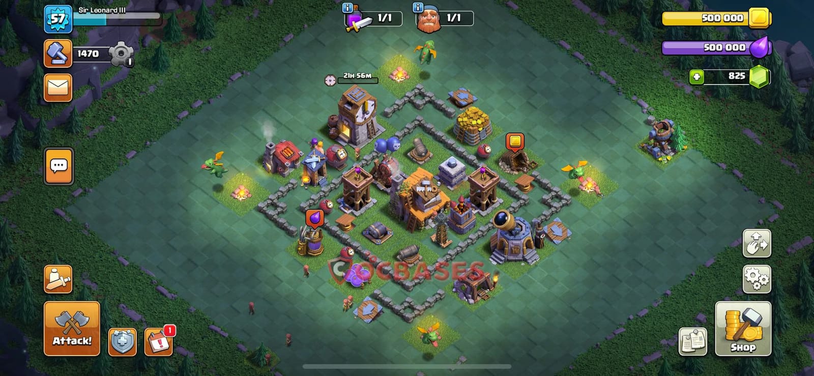 BH4 Anti 3 star Layout 5 - anti 3 stars base layout with copy link for Clash of Clans 2026