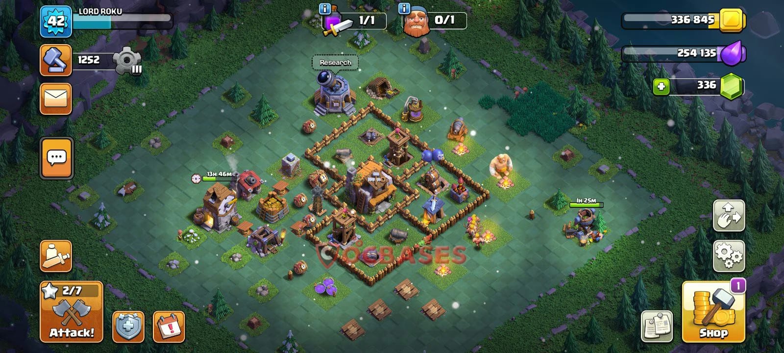BH4 Trophy Layout 3 - trophy base layout with copy link for Clash of Clans 2026
