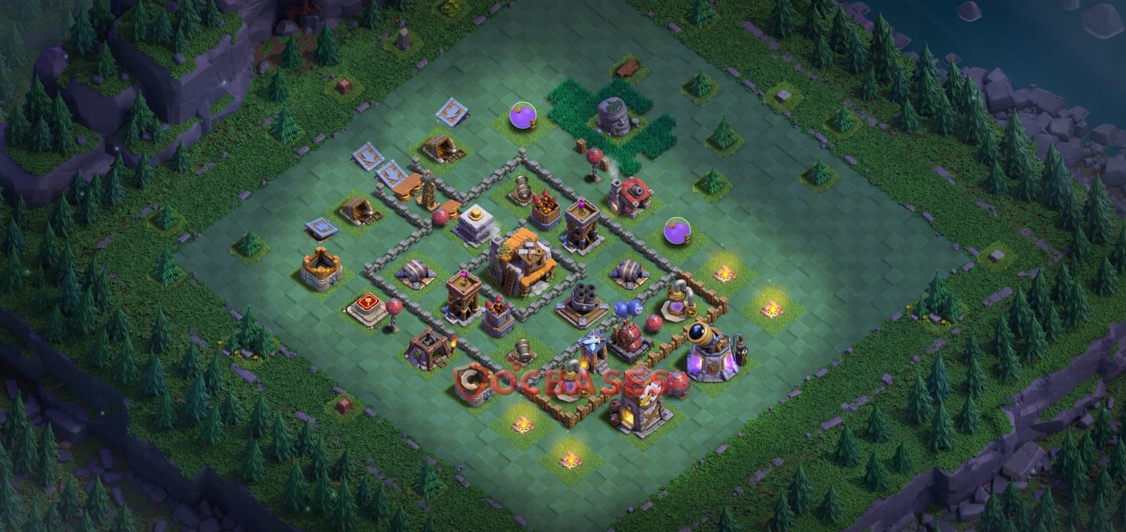 BH5 Anti 2 star Layout 15 - #symmetric, #anti 2 stars base layout with copy link for Clash of Clans 2026