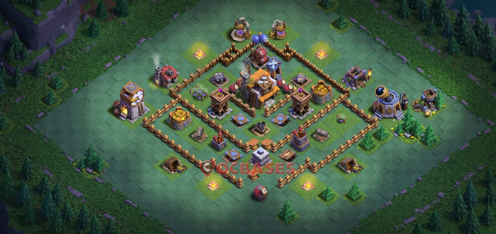 BH5 Anti 2 star Layout 16 - #symmetric, #anti 2 stars base layout with copy link for Clash of Clans 2026