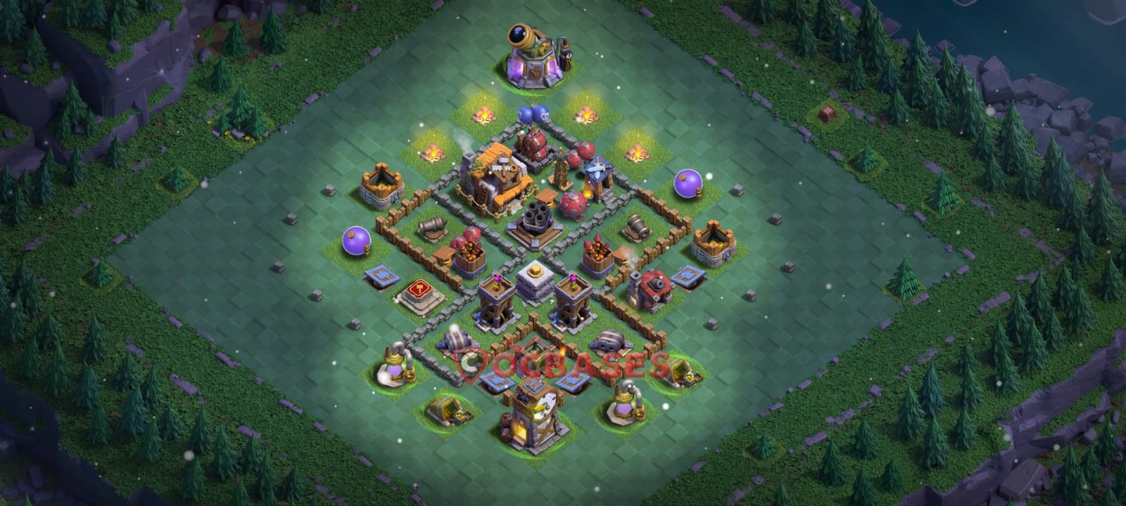 BH5 Anti 3 star Layout 12 - #symmetric, #anti 3 stars base layout with copy link for Clash of Clans 2026