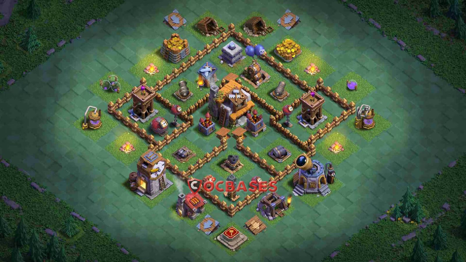 BH5 Trophy Layout 23 - anti 3 stars, #anti ground base layout with copy link for Clash of Clans 2026