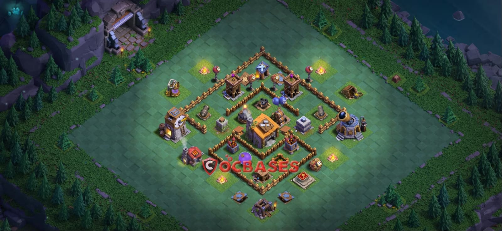 BH6 Trophy Layout 24 - trophy, #anti 3 stars base layout with copy link for Clash of Clans 2026