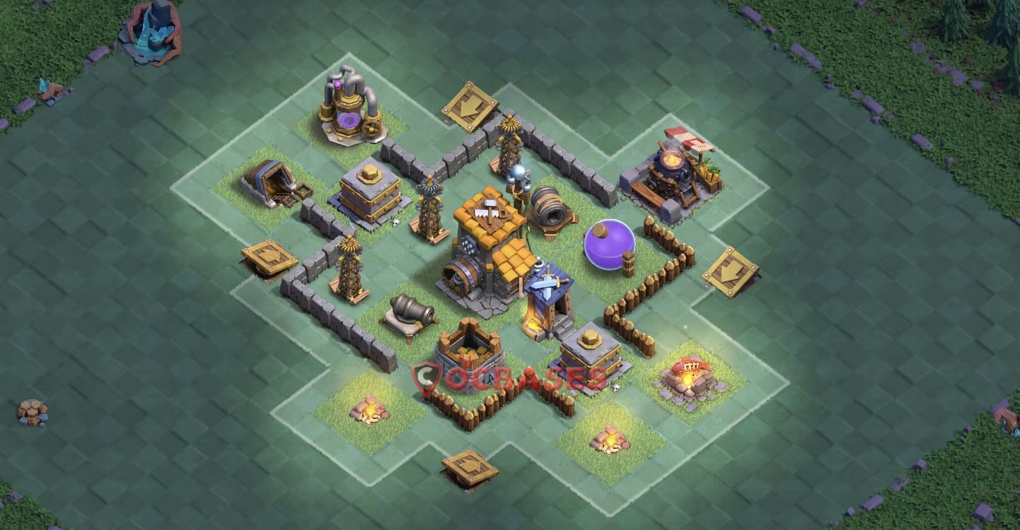BH7 Anti 2 star Layout 13 - anti 2 stars, anti witch base layout with copy link for Clash of Clans 2026