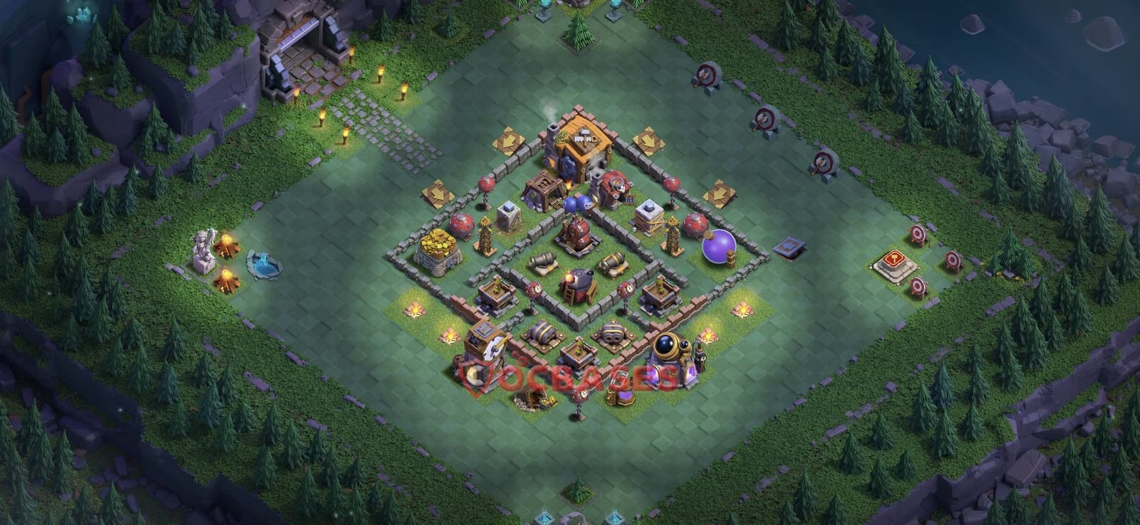 BH7 Anti 3 star Layout 3 - #symmetric, #anti 3 stars base layout with copy link for Clash of Clans 2026