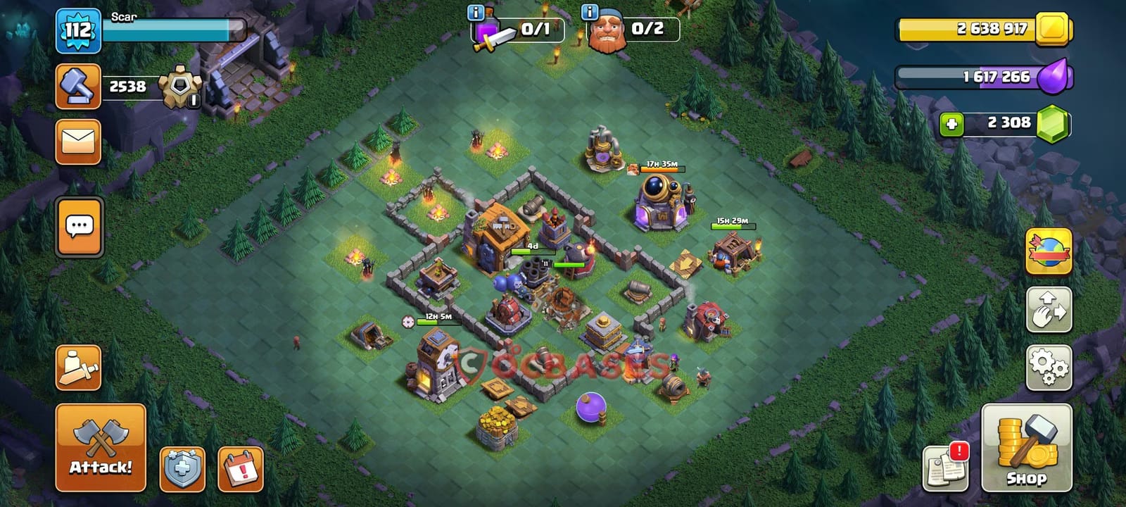 BH7 Anti air Layout 15 - #anti air, #anti witch base layout with copy link for Clash of Clans 2026