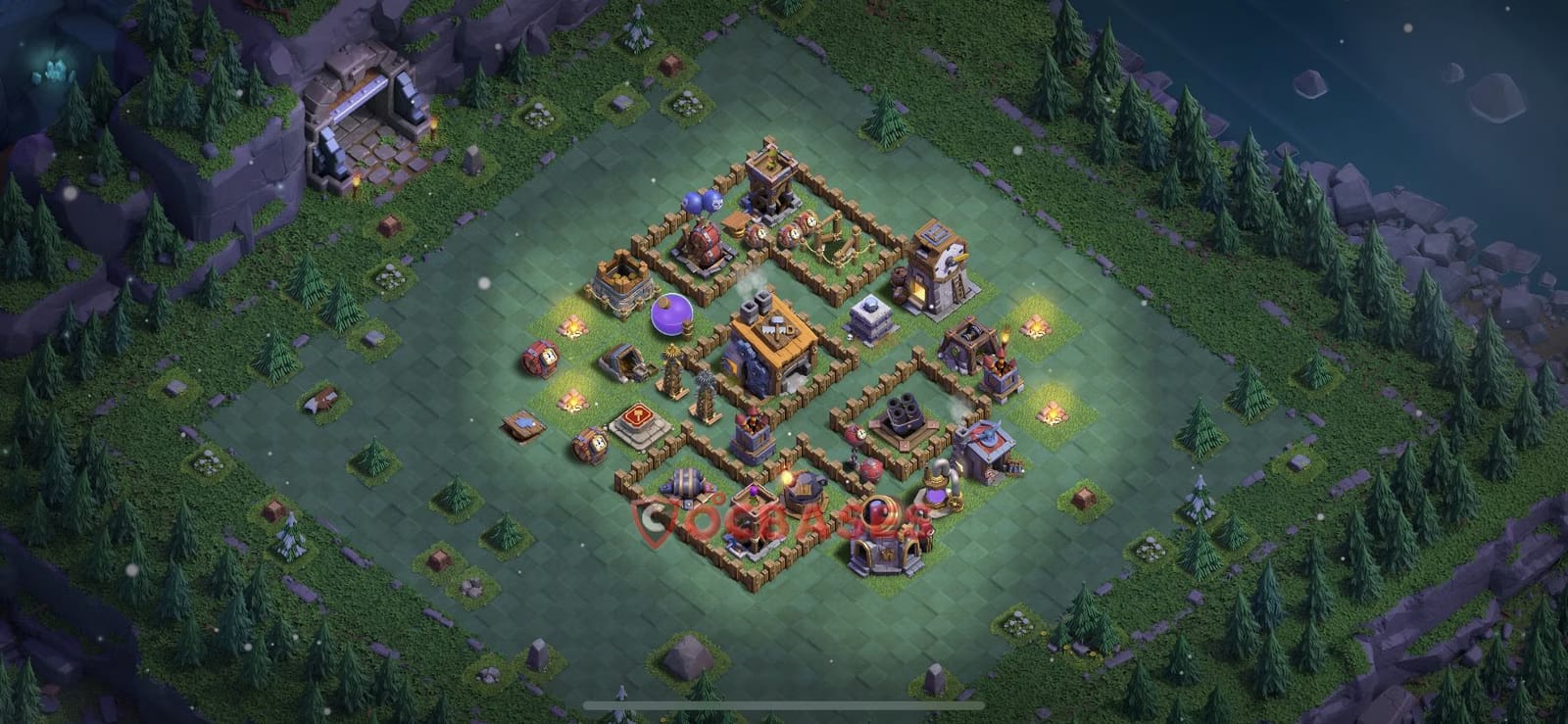BH8 Anti 3 star Layout 7 - anti cannon cart, anti baby dragon base layout with copy link for Clash of Clans 2026