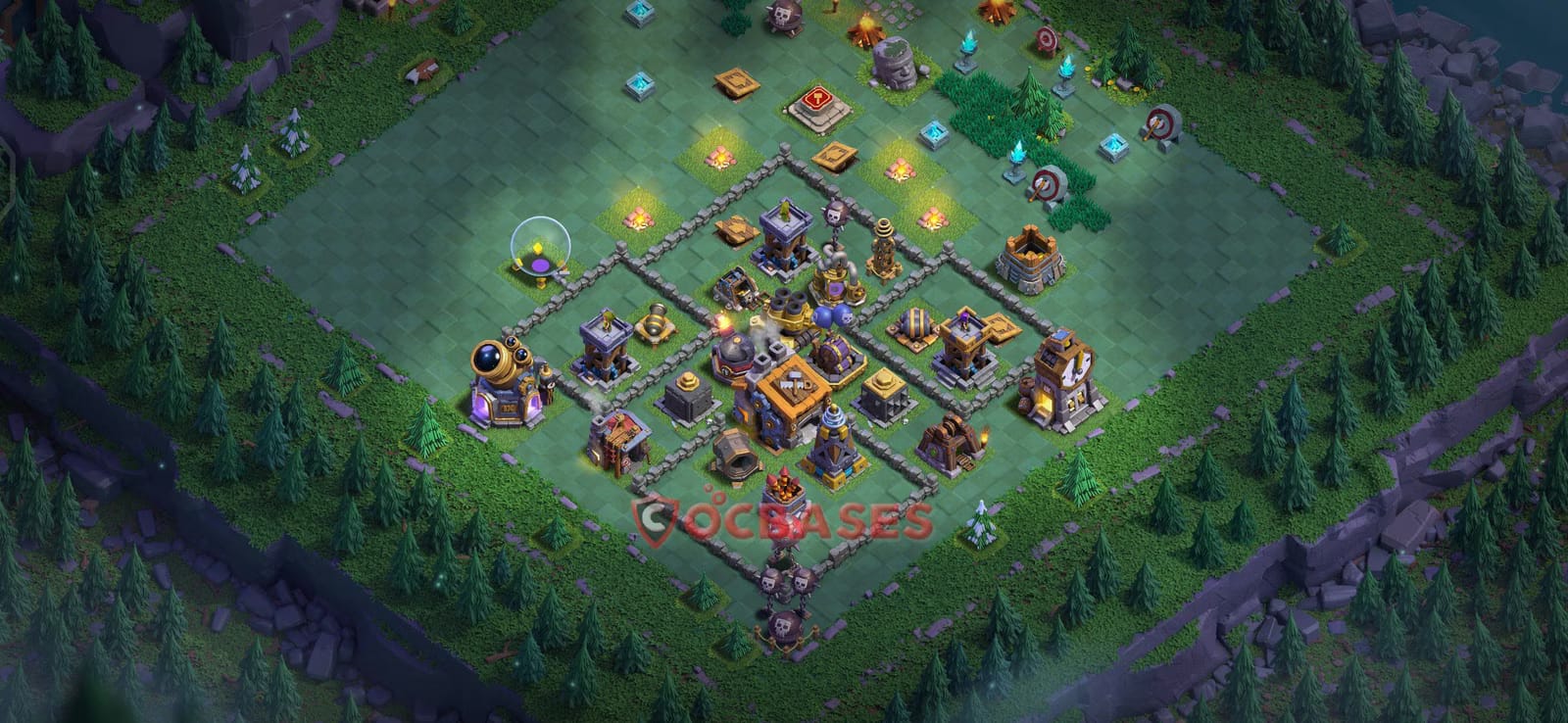 BH9 Trophy Layout 11 - anti barbarian, # anti archer base layout with copy link for Clash of Clans 2026
