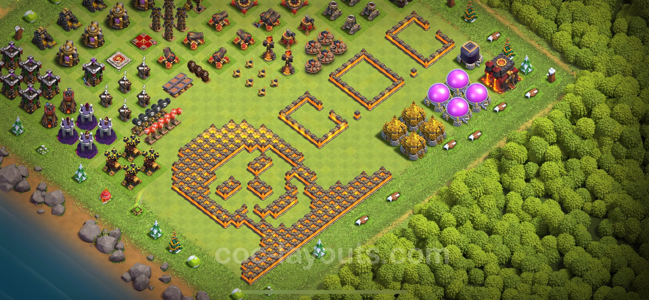 TH10 Farming Layout 13 -  base layout with copy link for Clash of Clans 2026