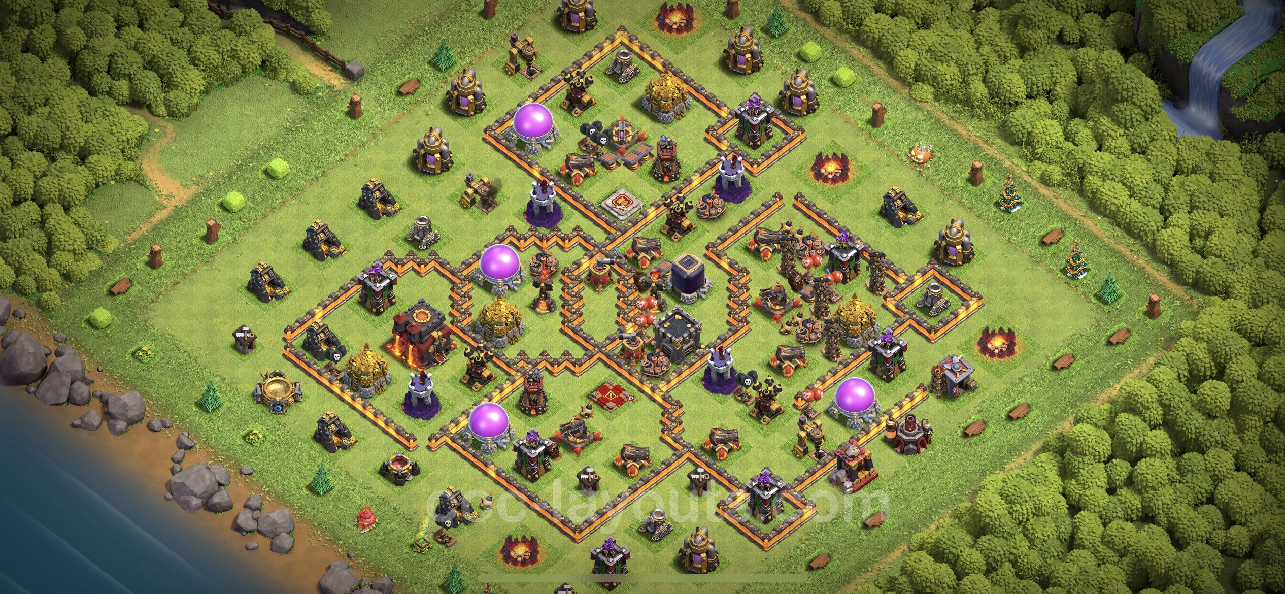 TH10 Farming Layout 36 -  base layout with copy link for Clash of Clans 2026