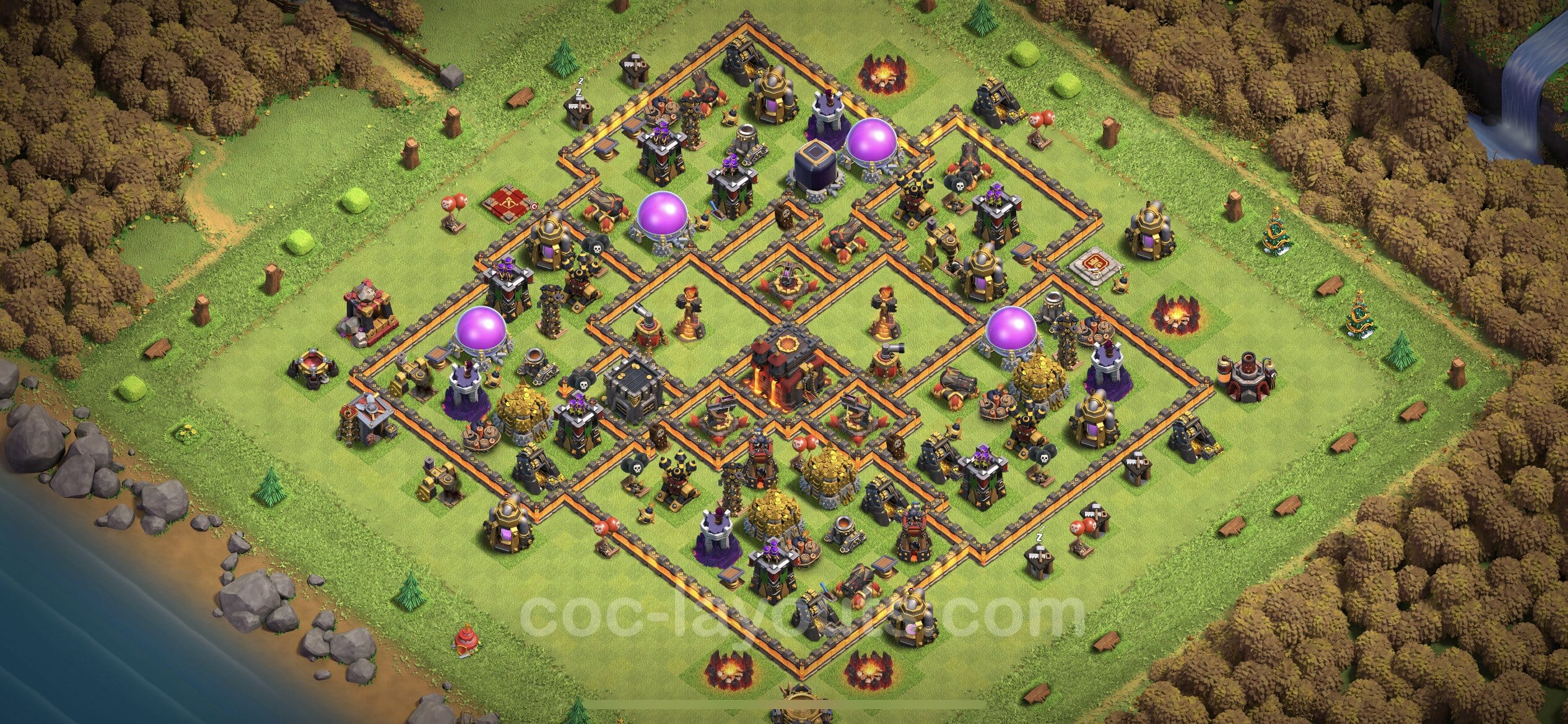 TH10 Fun Layout 24 -  base layout with copy link for Clash of Clans 2026