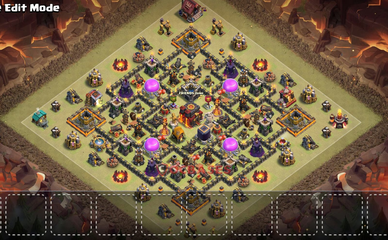 TH10 Trophy Layout 6 - trophy, anti 3 stars base layout with copy link for Clash of Clans 2026