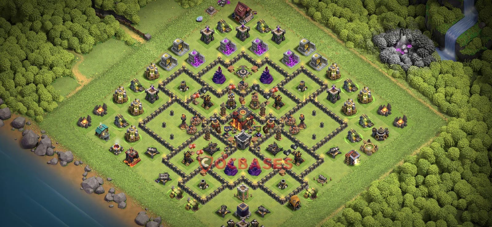 TH10 Trophy Layout 16 - trophy base layout with copy link for Clash of Clans 2026