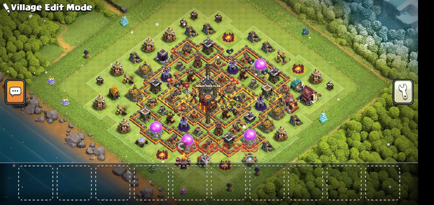 TH10 War Layout 4 -  base layout with copy link for Clash of Clans 2026