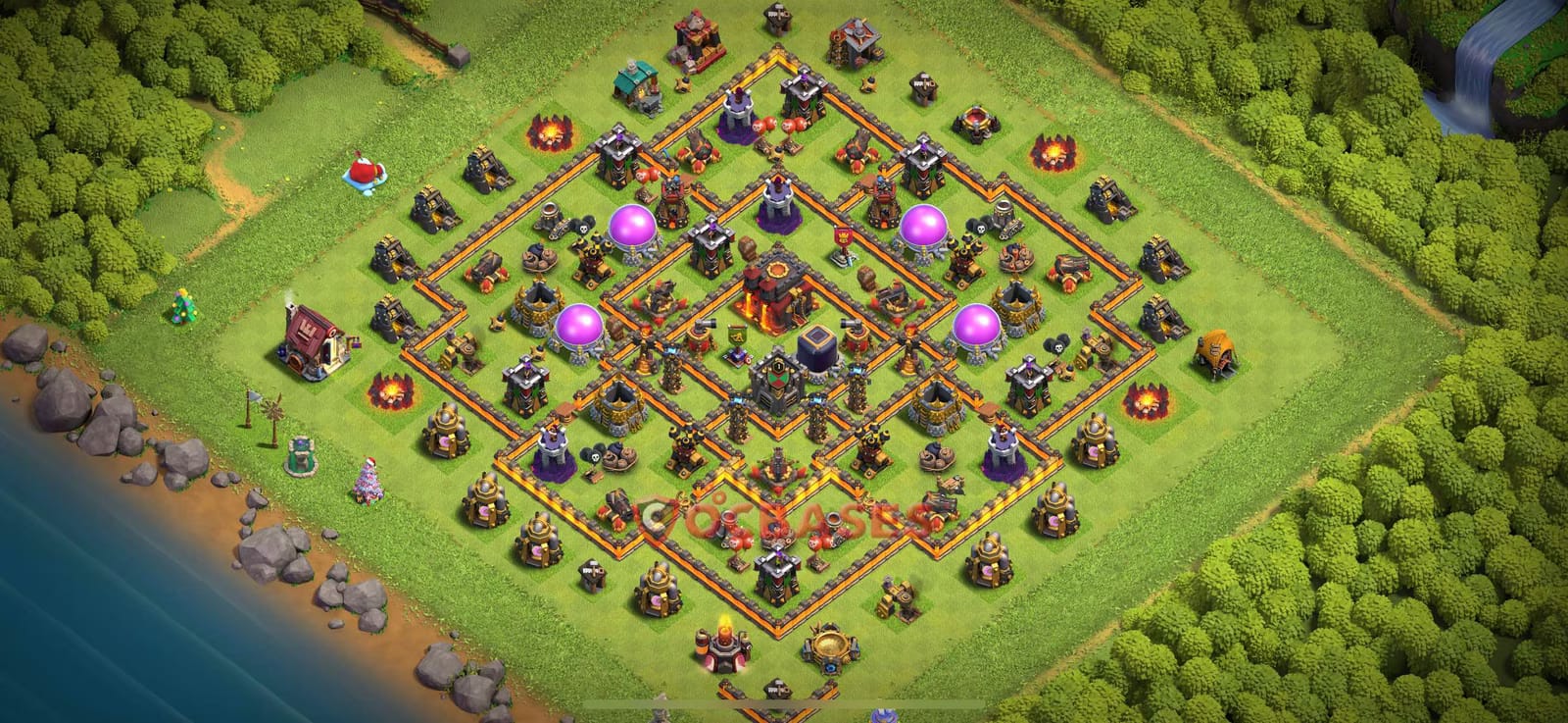 TH10 War Layout 18 -  base layout with copy link for Clash of Clans 2026