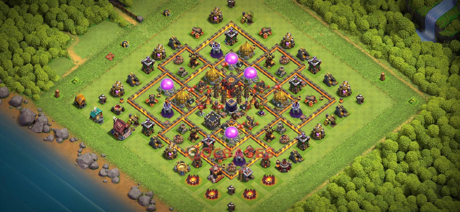 TH10 War Layout 22 -  base layout with copy link