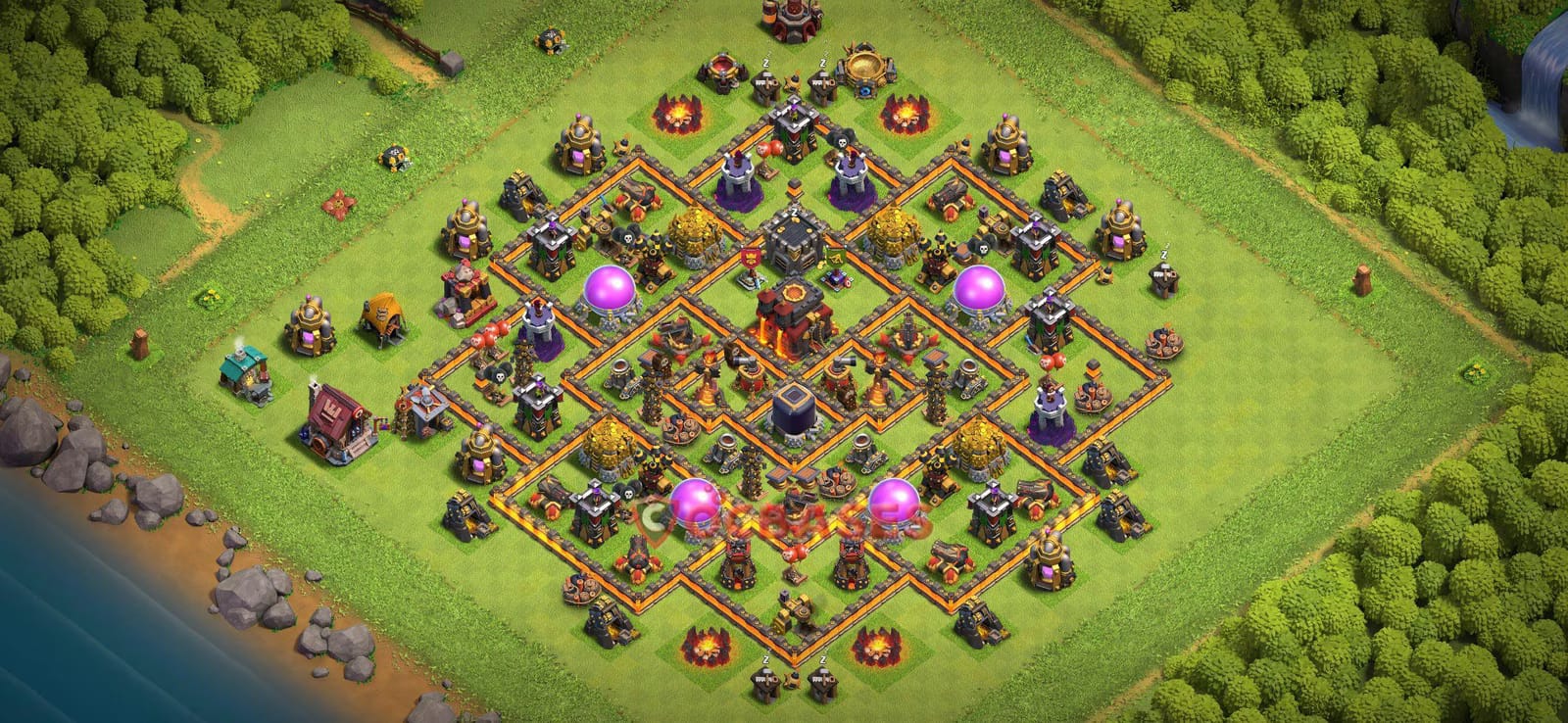 TH10 War Layout 26 -  base layout with copy link