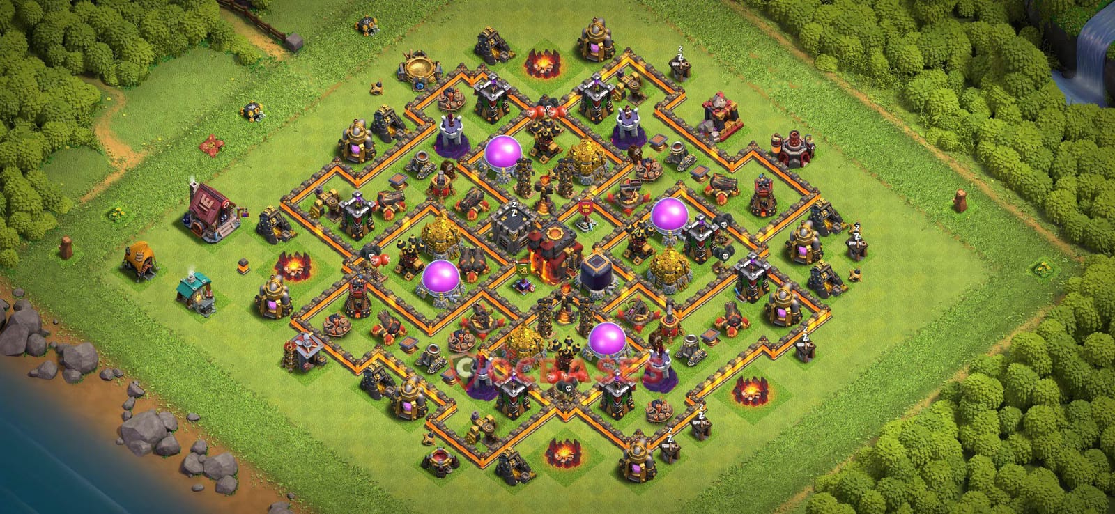 TH10 War Layout 34 -  base layout with copy link