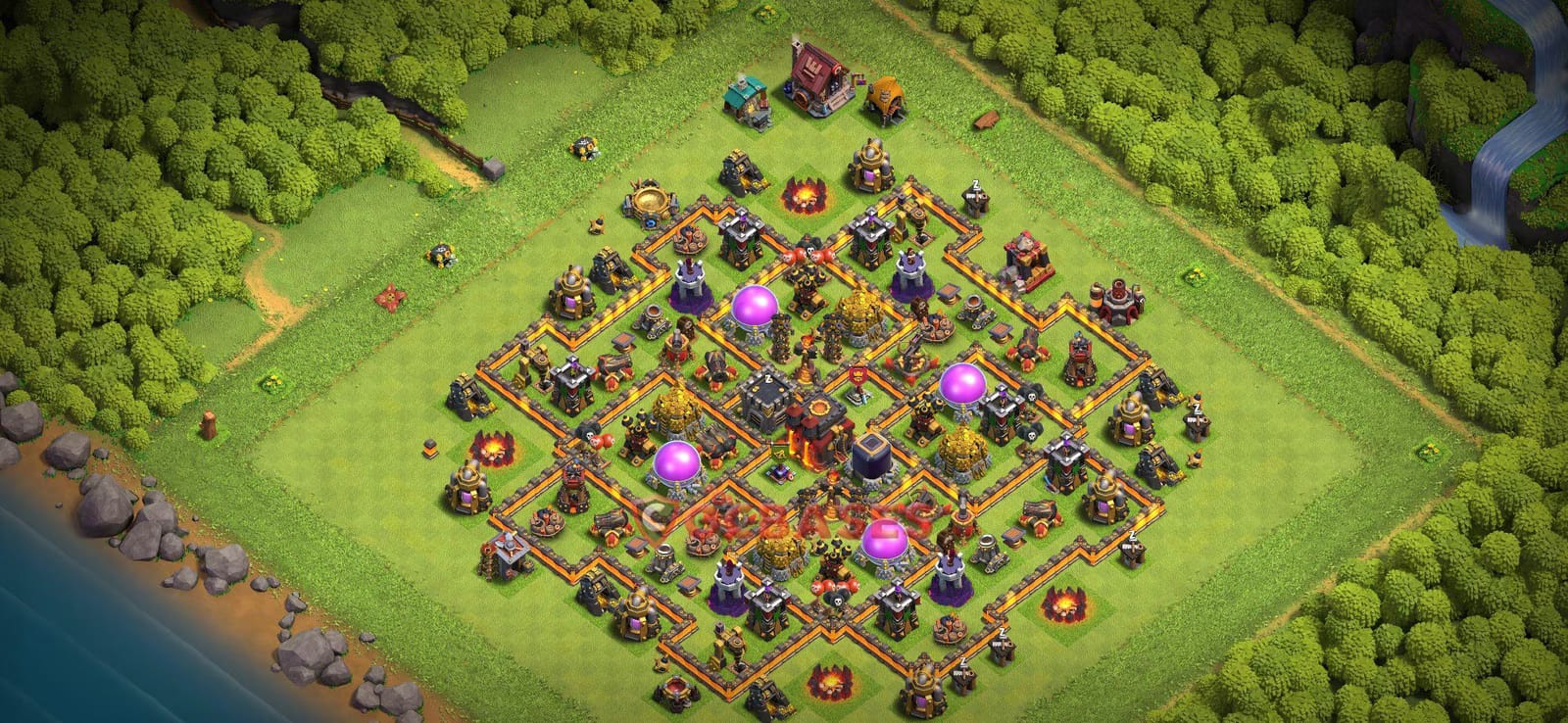 TH10 War Layout 35 -  base layout with copy link