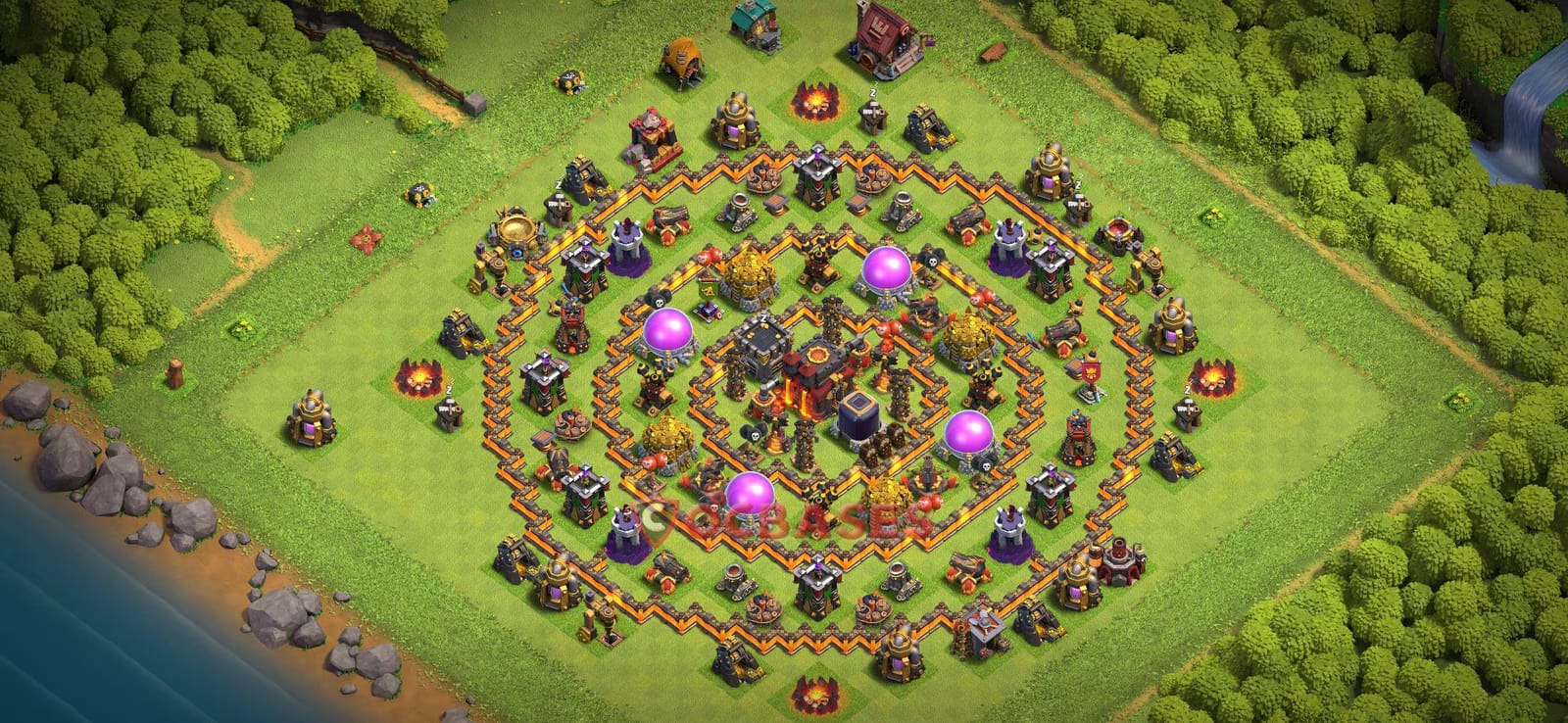 TH10 War Layout 36 -  base layout with copy link for Clash of Clans 2026