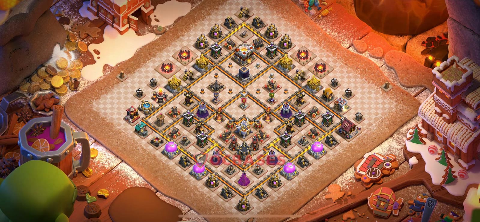 TH11 Anti 3 star Layout 4 - anti 3 stars, anti air base layout with copy link for Clash of Clans 2026