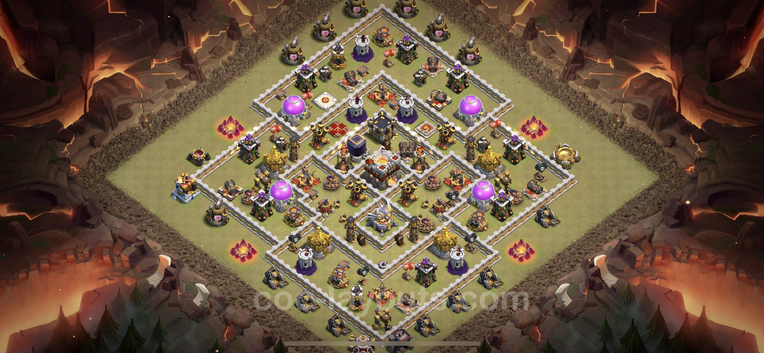 TH11 Trophy Layout 2 -  base layout with copy link for Clash of Clans 2026