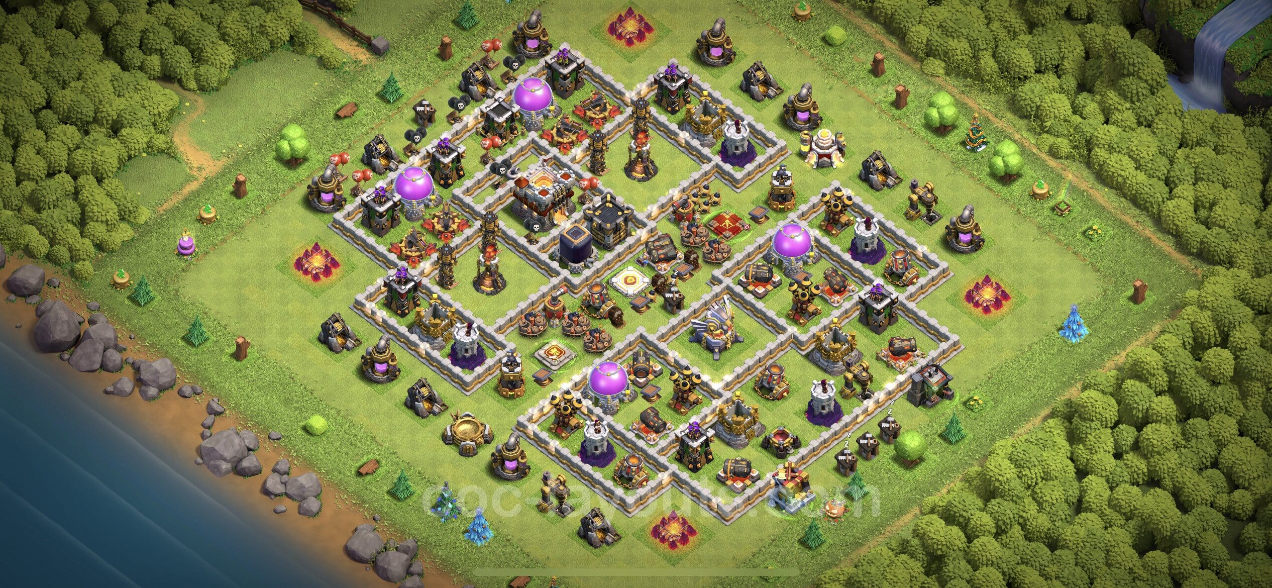 TH11 Trophy Layout 8 -  base layout with copy link for Clash of Clans 2026