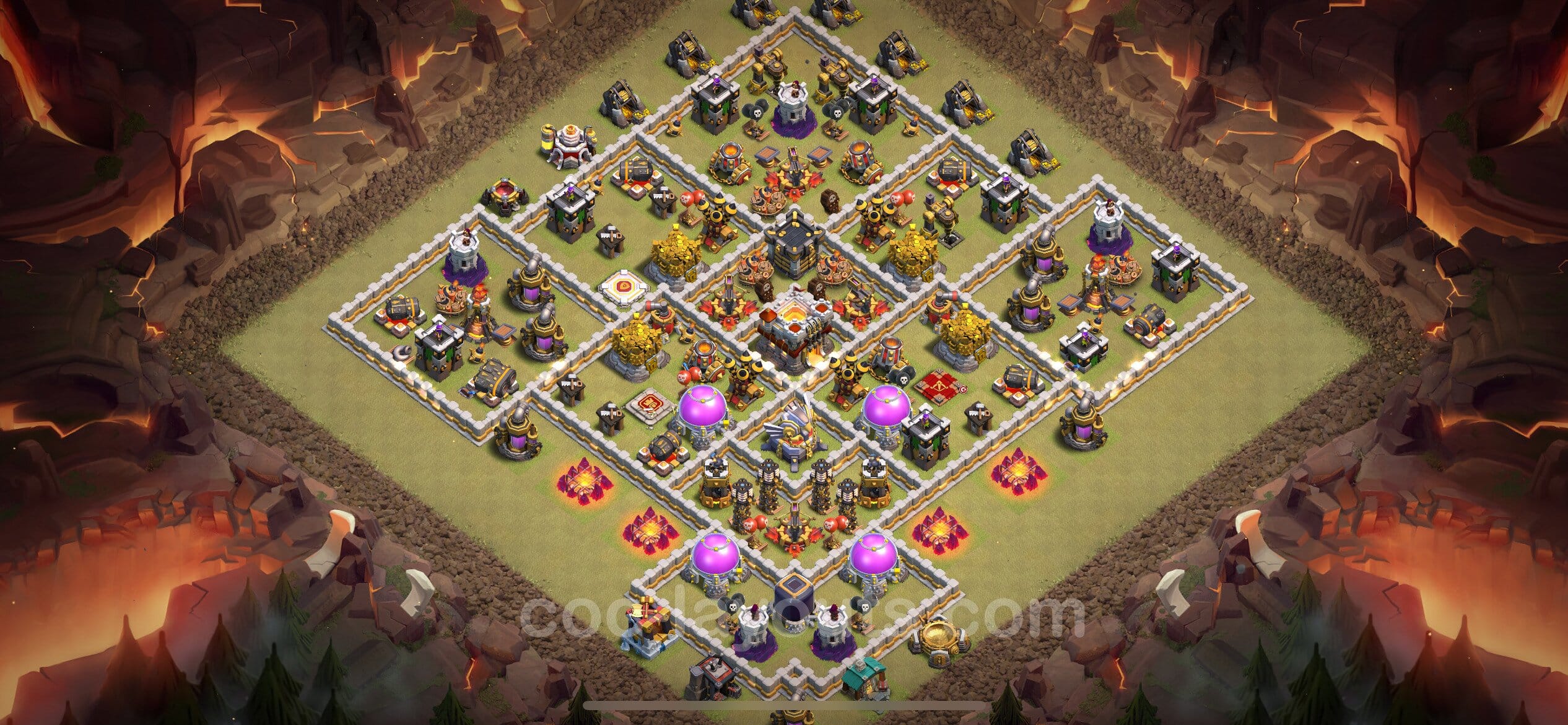 TH11 Trophy Layout 18 -  base layout with copy link for Clash of Clans 2026
