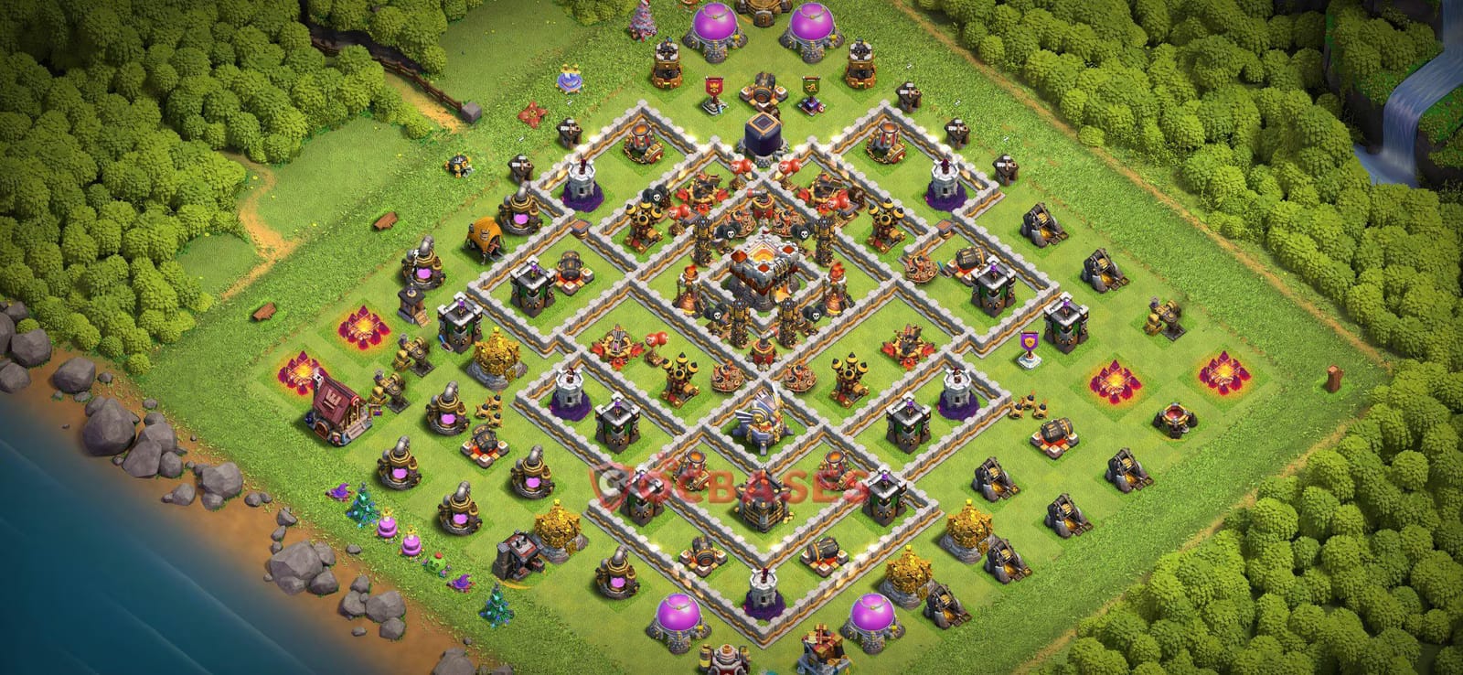 TH11 Trophy Layout 22 - trophy base layout with copy link for Clash of Clans 2026