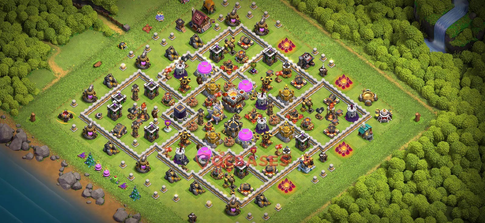 TH11 War Layout 12 -  base layout with copy link for Clash of Clans 2026