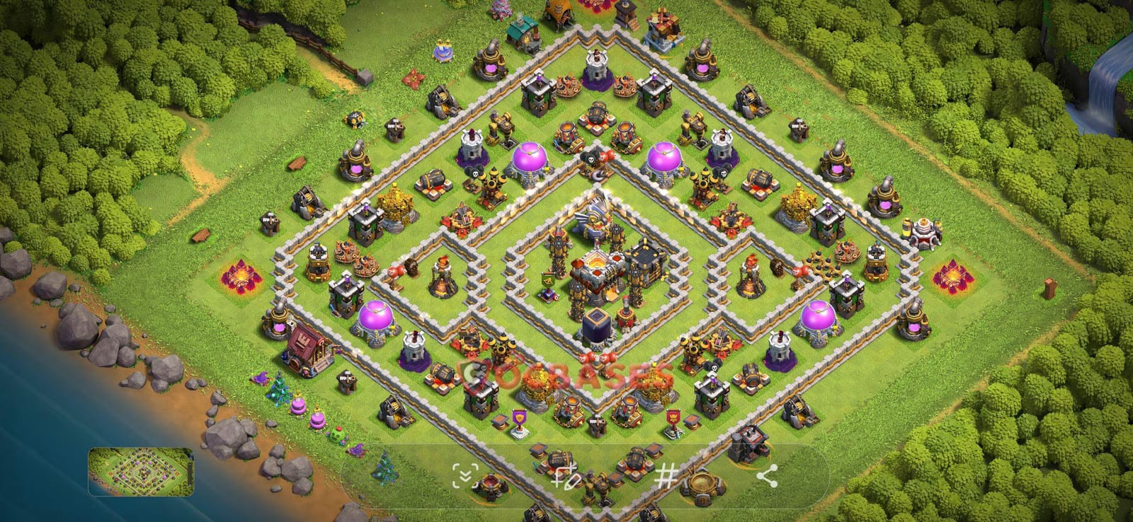 TH11 War Layout 18 -  base layout with copy link