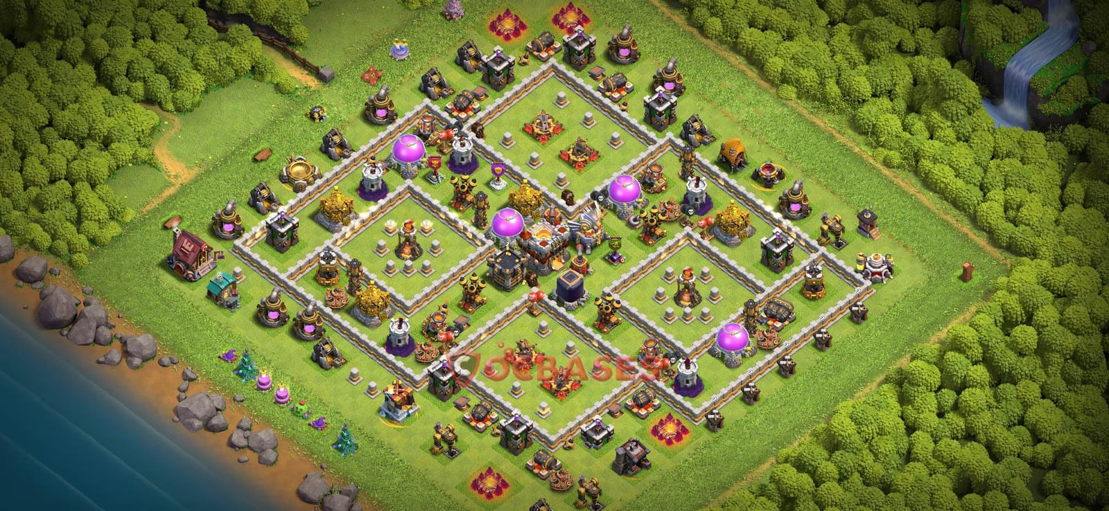 TH11 War Layout 23 -  base layout with copy link for Clash of Clans 2026
