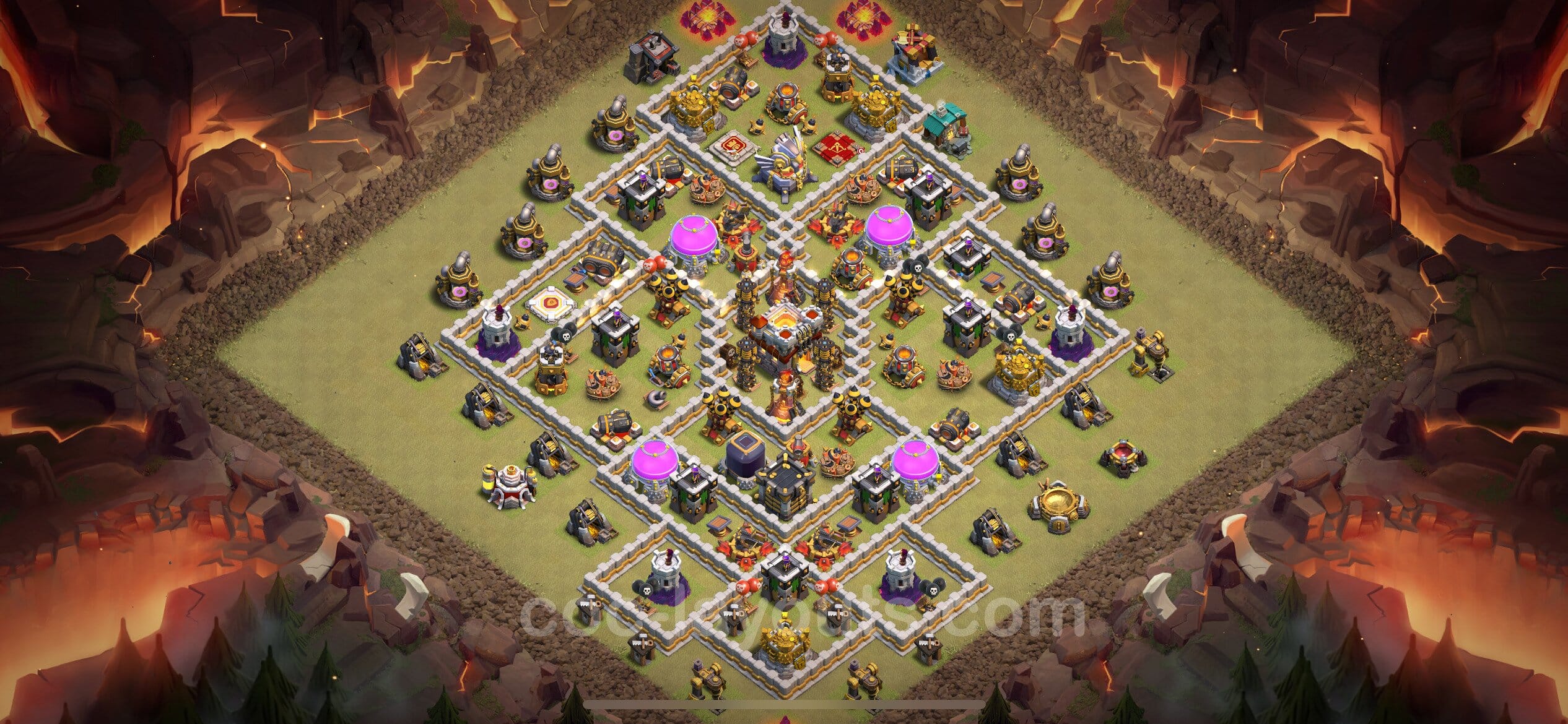 TH11 War Layout 25 -  base layout with copy link