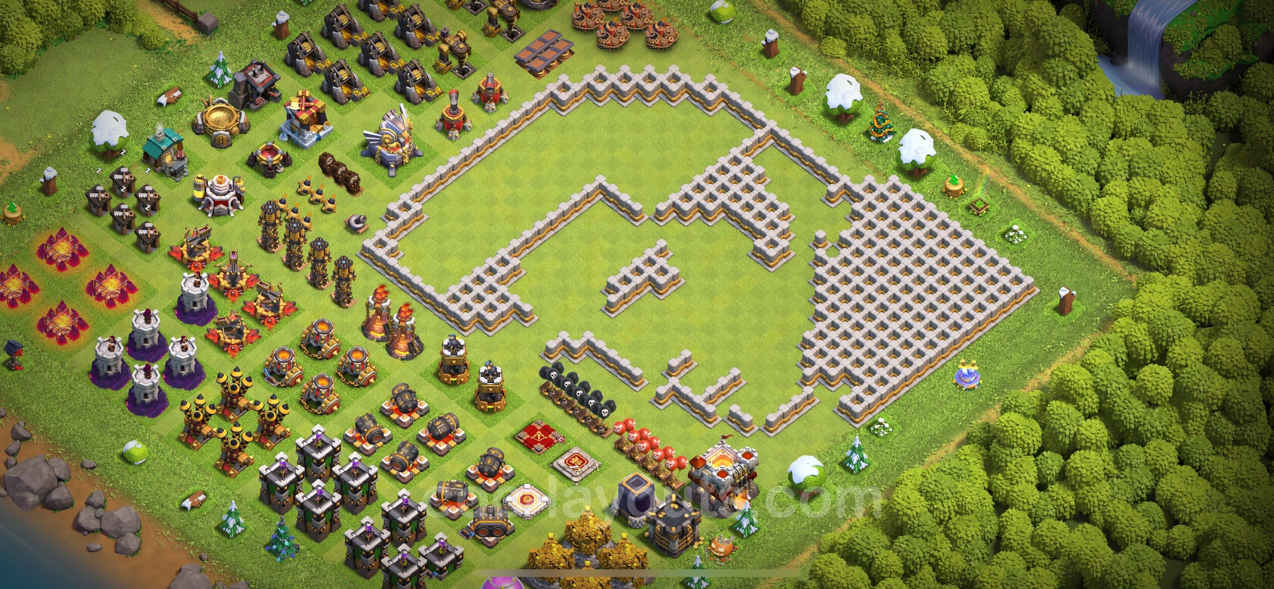 TH11 War Layout 27 -  base layout with copy link for Clash of Clans 2026