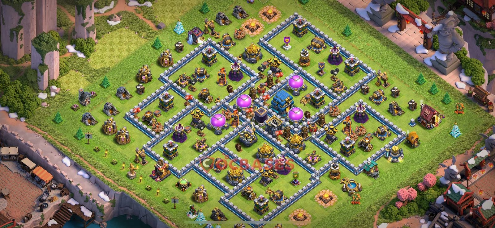 TH12 Anti 3 star Layout 22 - anti 3 stars base layout with copy link for Clash of Clans 2026