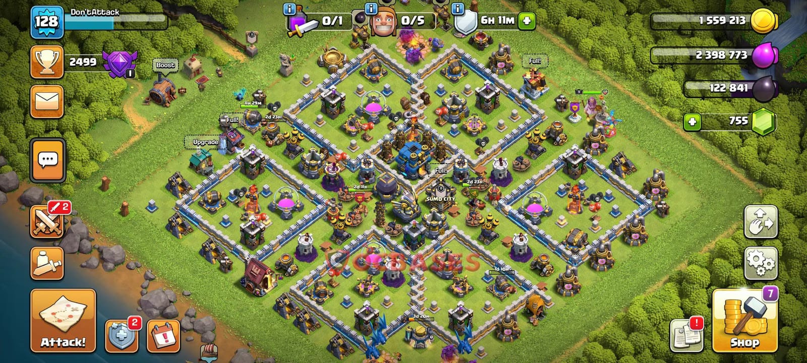 TH12 Hybrid Layout 20 - #hybrid, #anti 3 stars base layout with copy link for Clash of Clans 2026