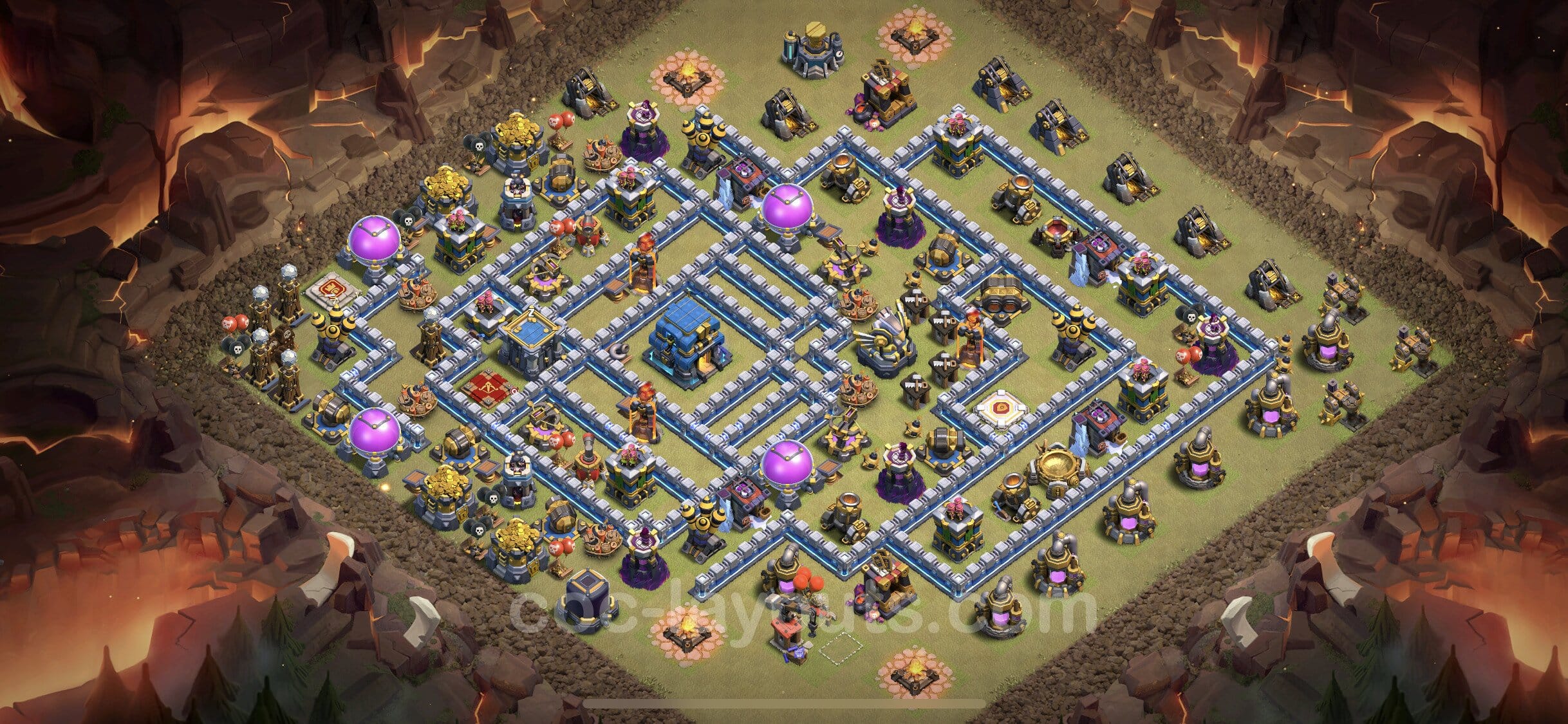 TH12 Trophy Layout 2 -  base layout with copy link for Clash of Clans 2026