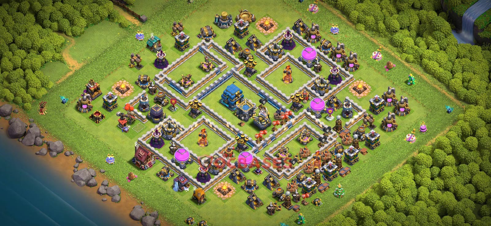 TH12 War Layout 2 -  base layout with copy link for Clash of Clans 2026