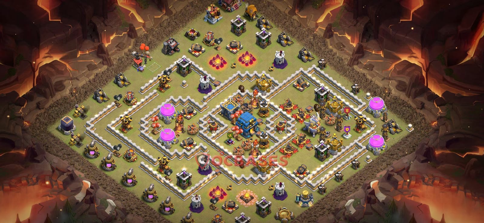 TH12 War Layout 4 -  base layout with copy link for Clash of Clans 2026
