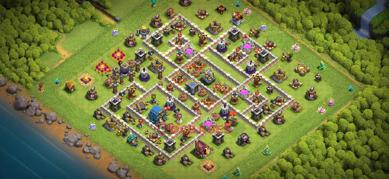 TH12 War Layout 6 -  base layout with copy link for Clash of Clans 2026