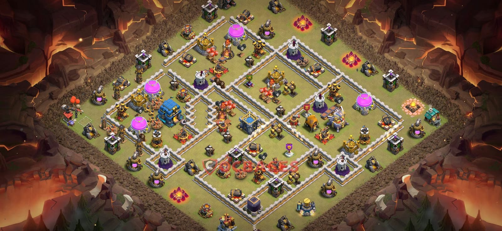 TH12 War Layout 17 -  base layout with copy link