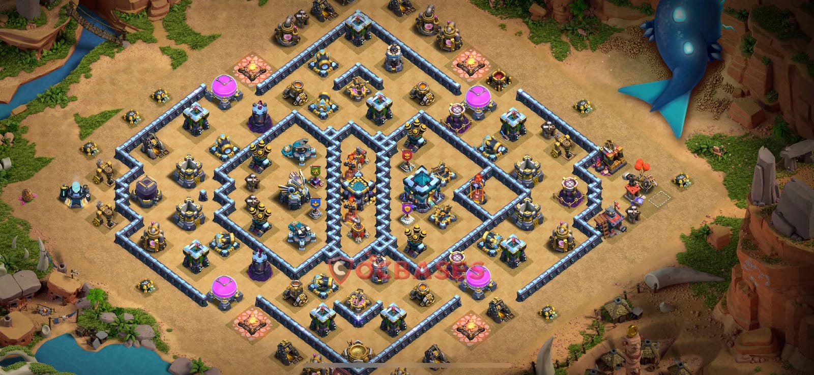 TH13 Legend league Layout 20 - split, anti 3 stars base layout with copy link for Clash of Clans 2026