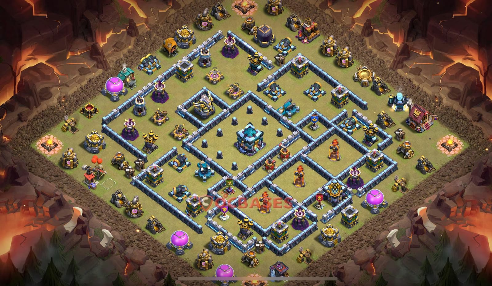 TH13 Legend league Layout 27 - anti 3 stars, legend league base layout with copy link for Clash of Clans 2026