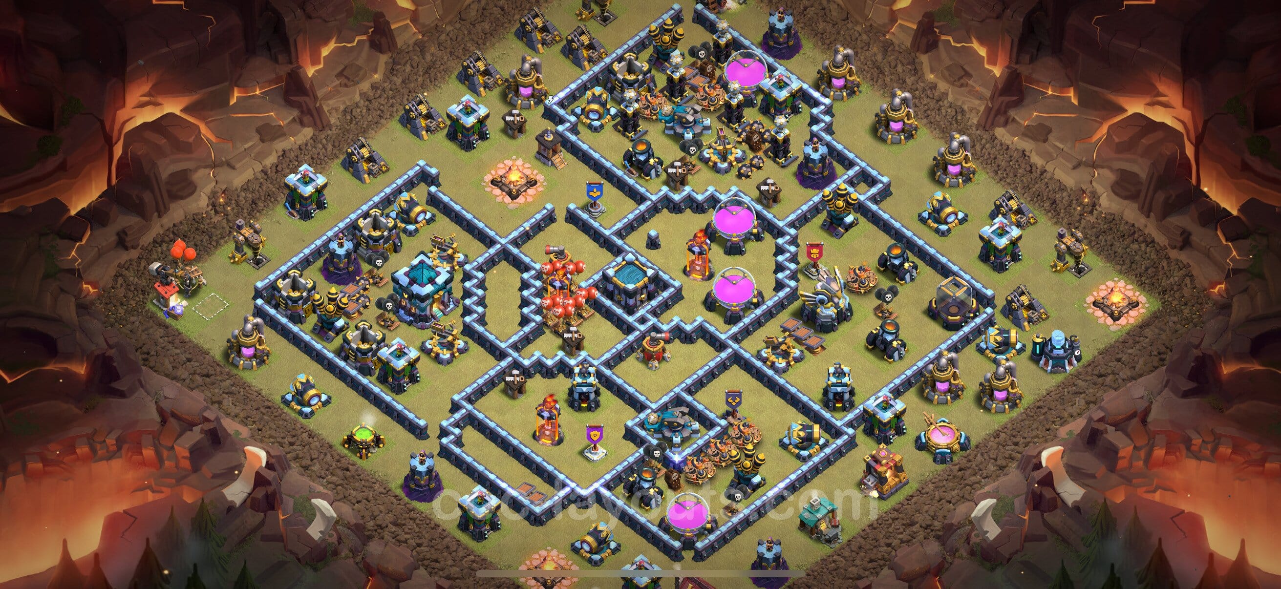TH13 Trophy Layout 4 -  base layout with copy link for Clash of Clans 2026